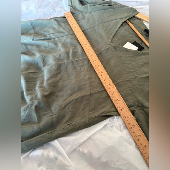 Papillon NWT green fringe short sleeve dress size large viscose boho - Picture 5 of 8